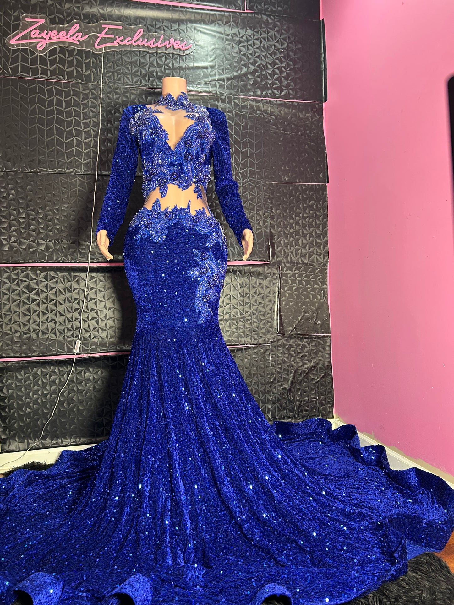 Royal blue prom dress