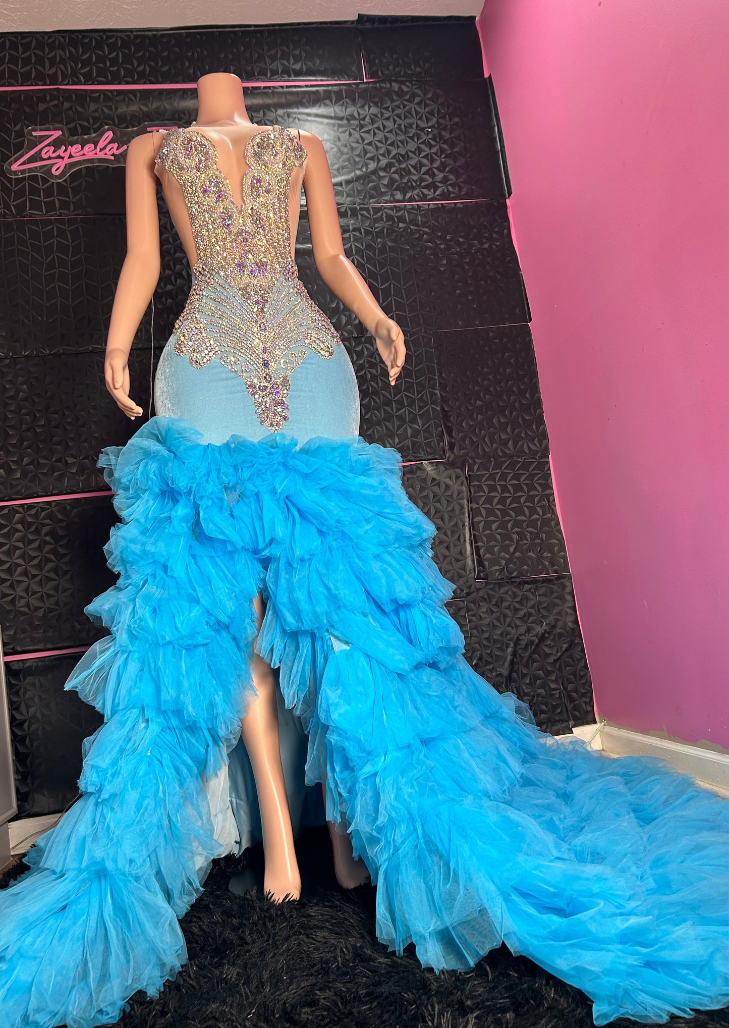Blue prom dress