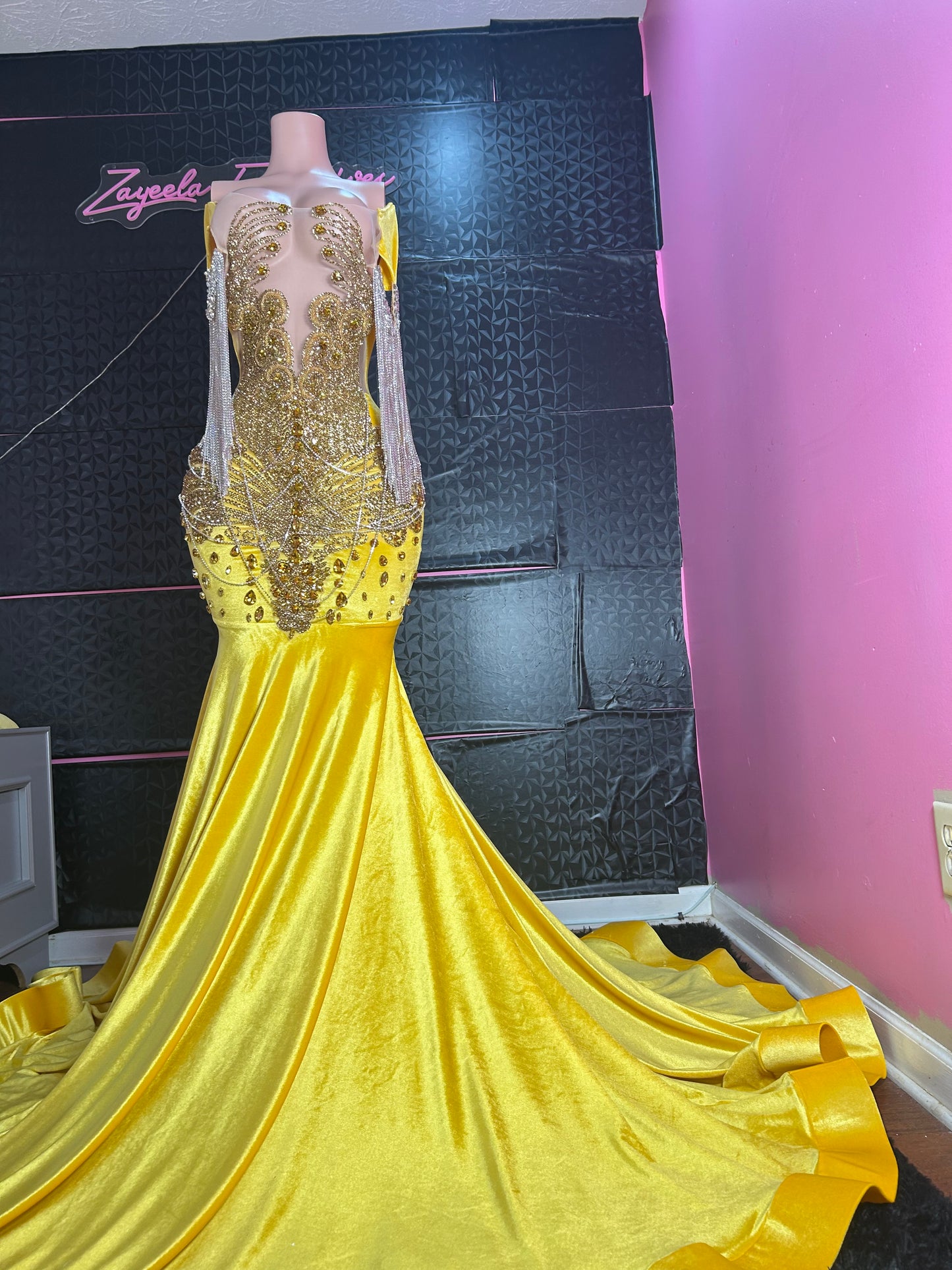 Yellow prom dress