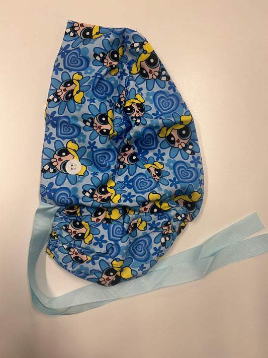 Power puff scrub caps