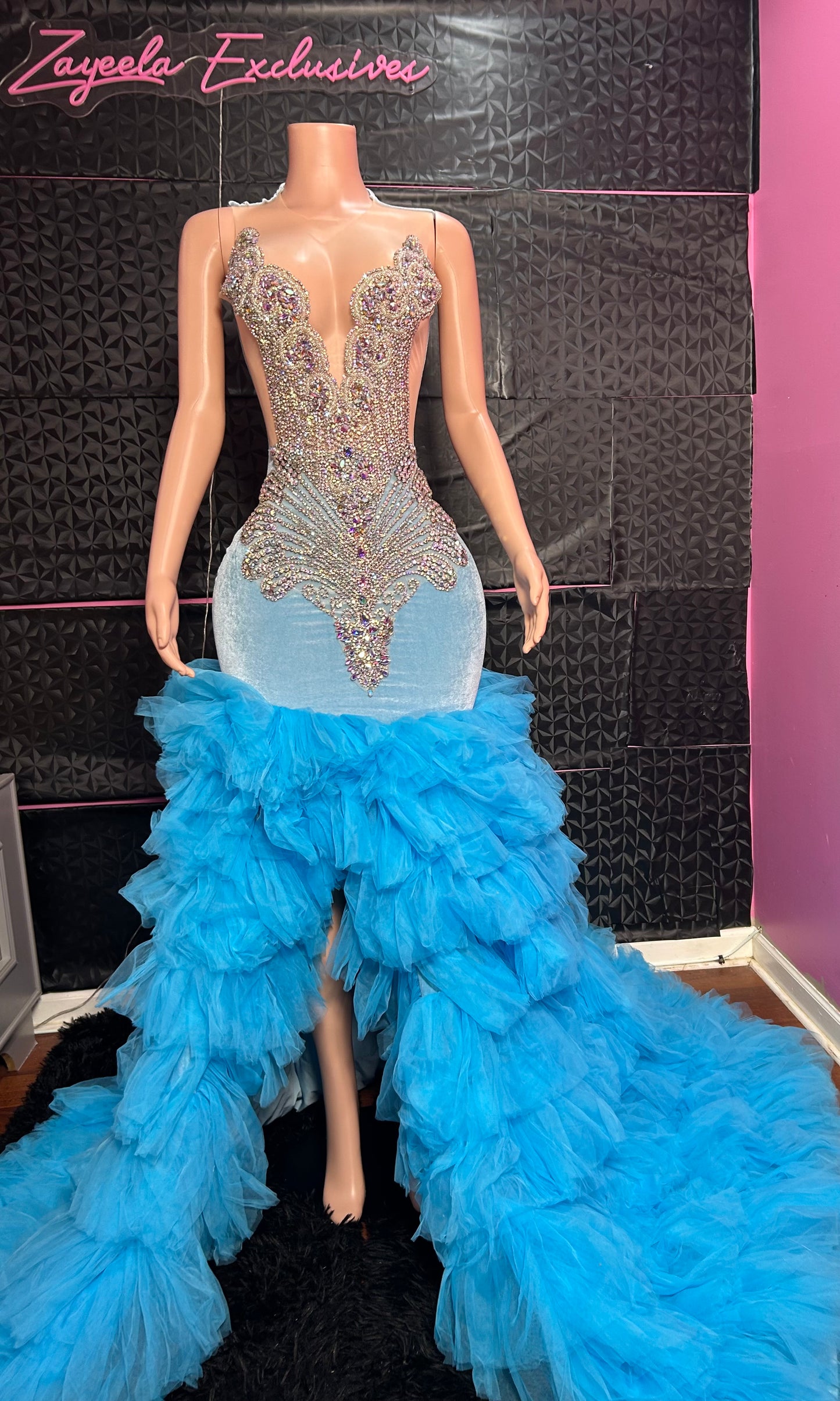 Blue prom dress