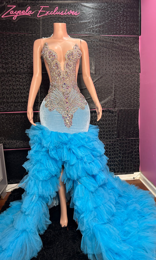 Blue prom dress