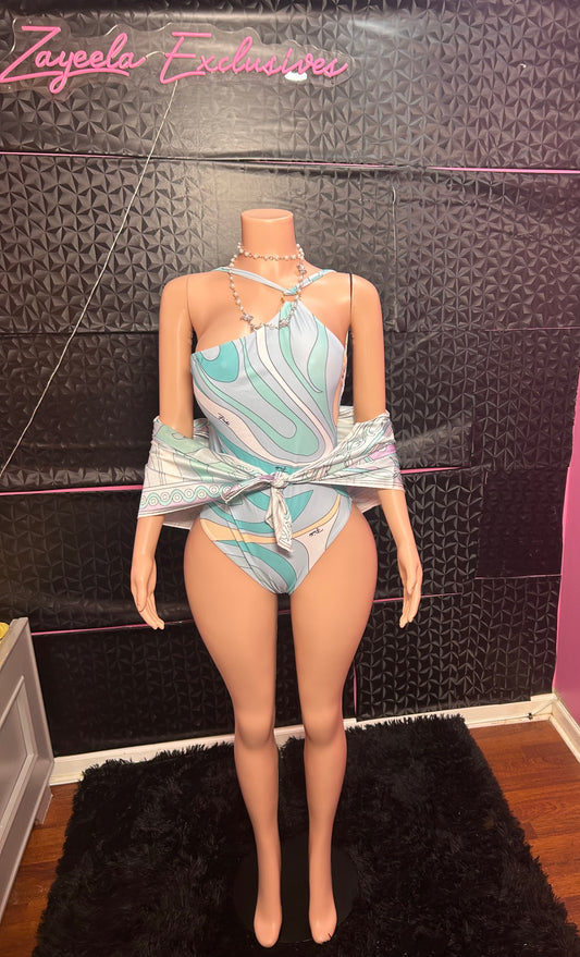 Lush One Piece W/Wrap