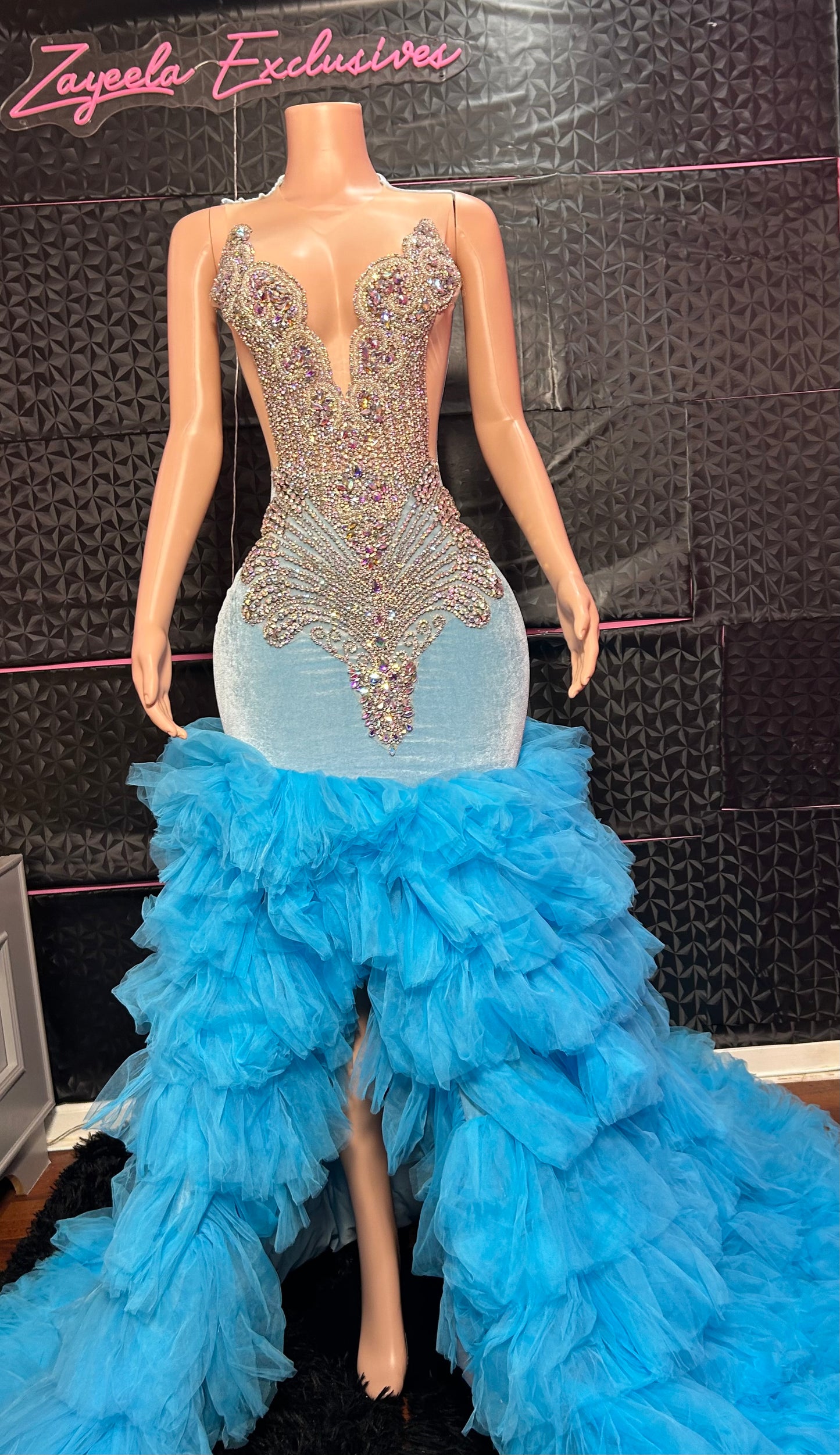Blue prom dress